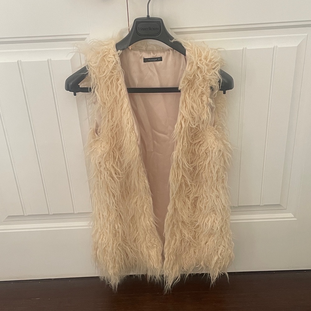 Cream Faux Fur Vest